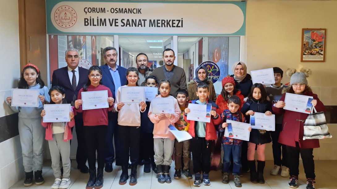İlçe MEM İdris Makineci, Osmancık Bilim ve Sanat Merkezini Ziyaret Etti