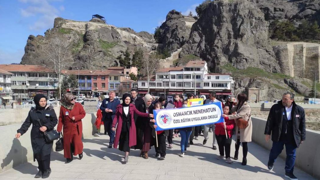 Osmancık Nenehatun Özel Eğitim Uygulama Okulu tarafından Özel öğrencilerimizle, 21 Mart Dünya Down Sendromu Farkındalık Günü Etkinlikleri Düzenlendi.